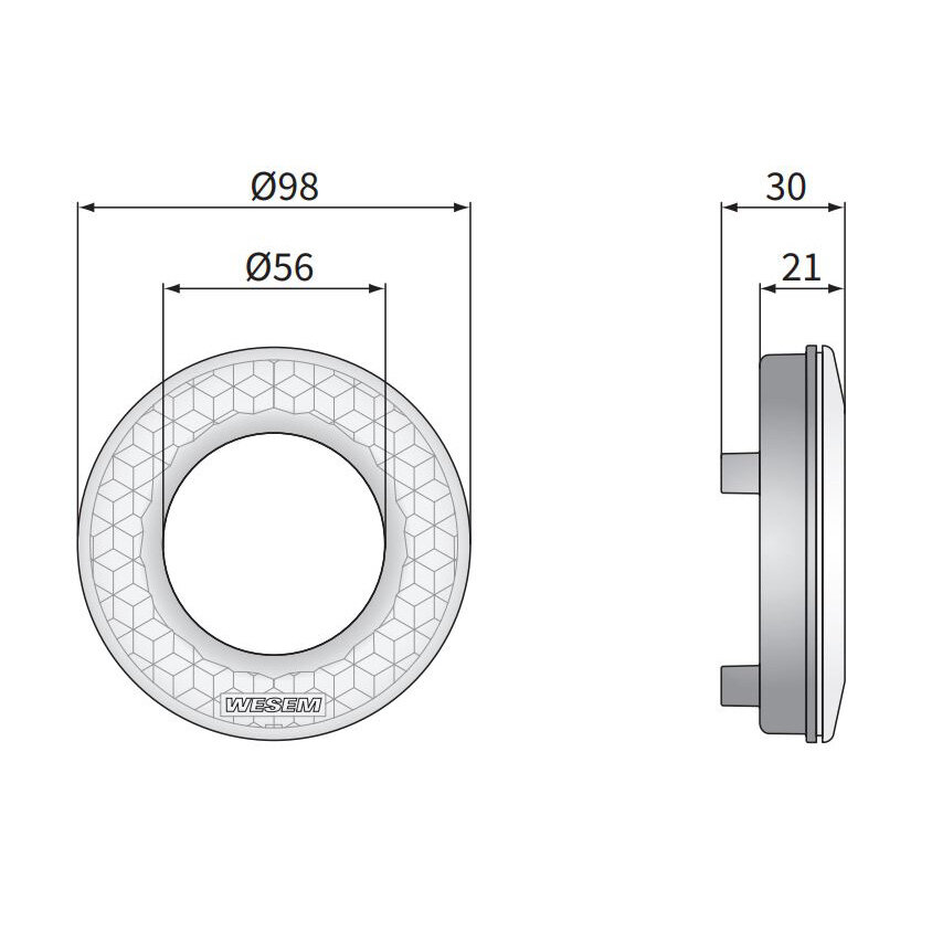 Ring Reflector Wit Voor Module Achterlicht