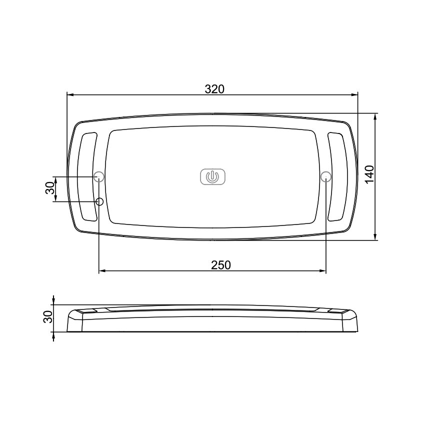 LED Interieurlamp 32CM Met Touch Button
