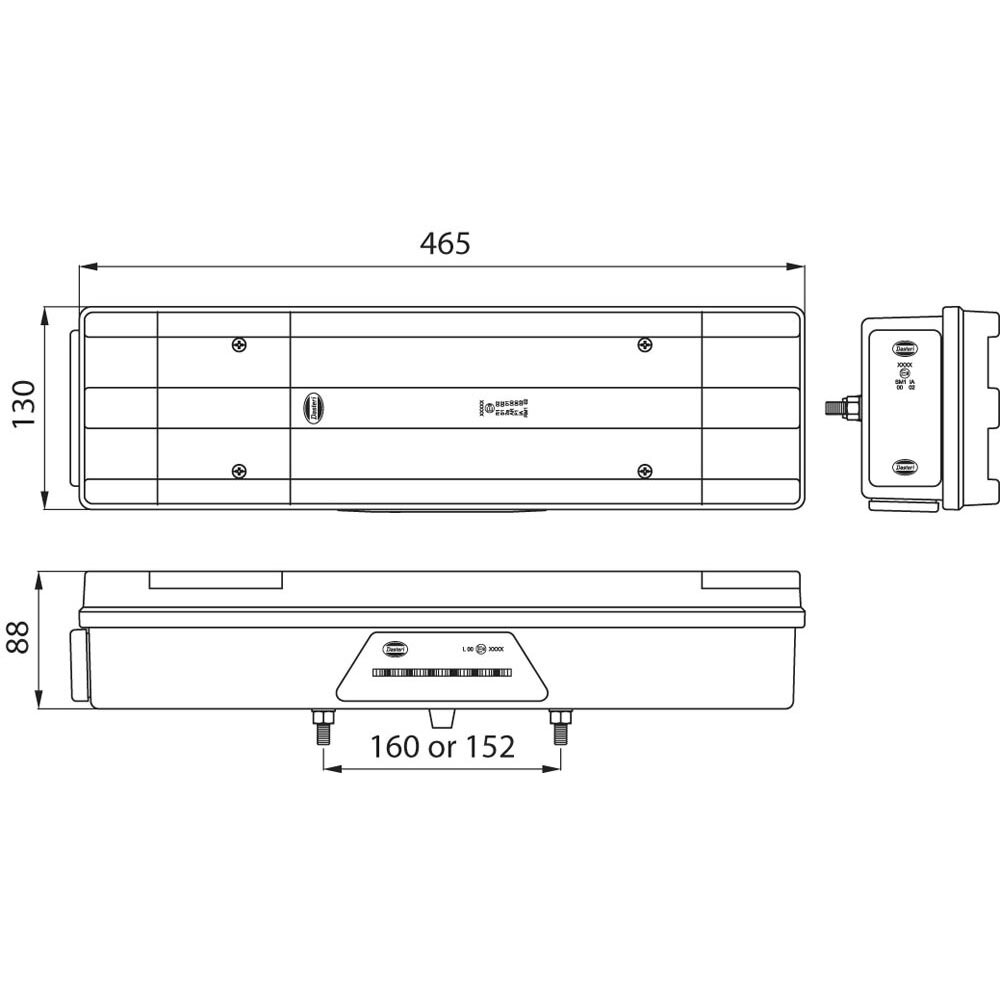Led Achterlicht 7 functies 24 Volt Links