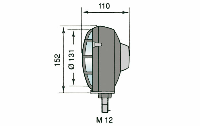 Halogeen Koplamp R2 Rond Opbouw