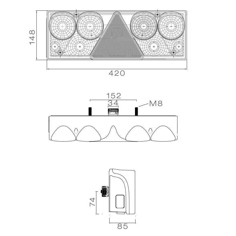 Asp&ouml;ck Europoint II Achterlicht Rechts