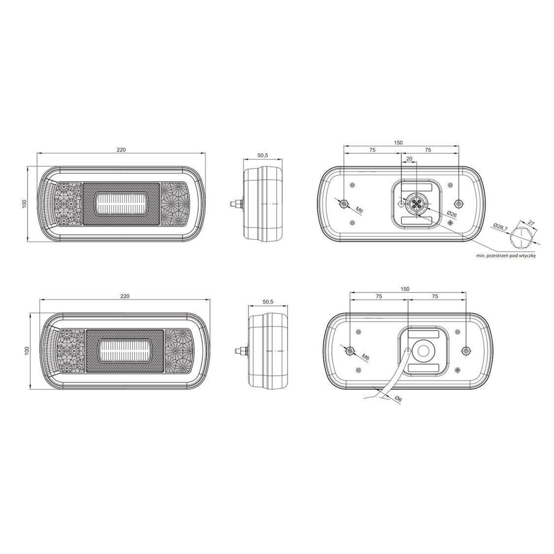 Fristom FT-130 LED Achterlicht 5 Functies 5P Bajonet + Mistlamp
