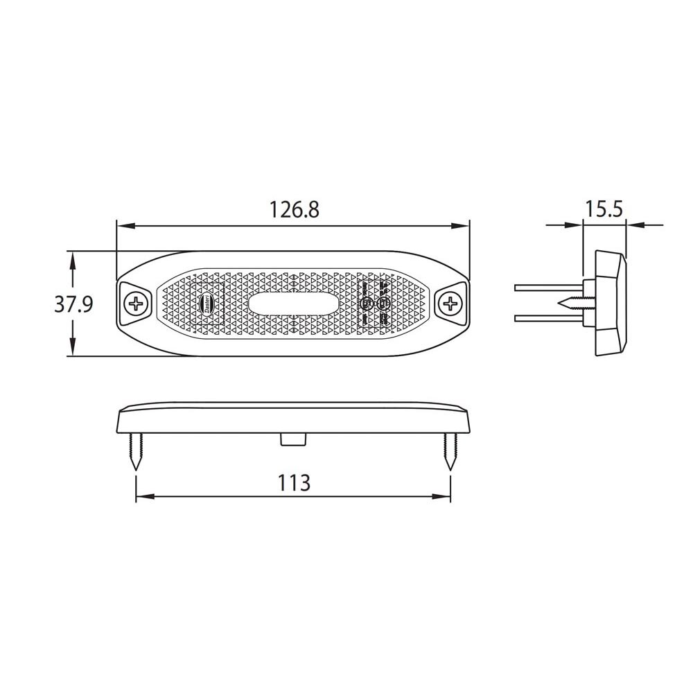 LED Voormarkering wit 10-30V