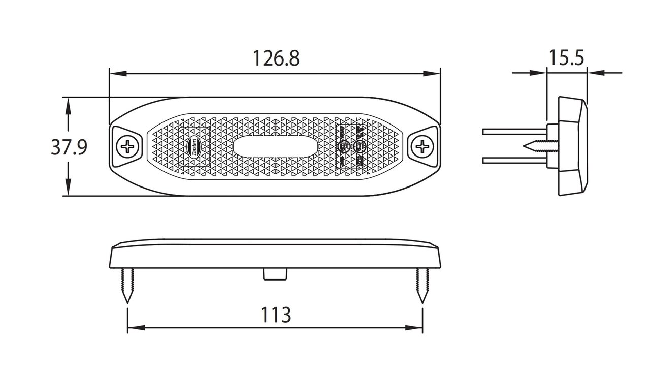 LED Achtermarkering 10-30V