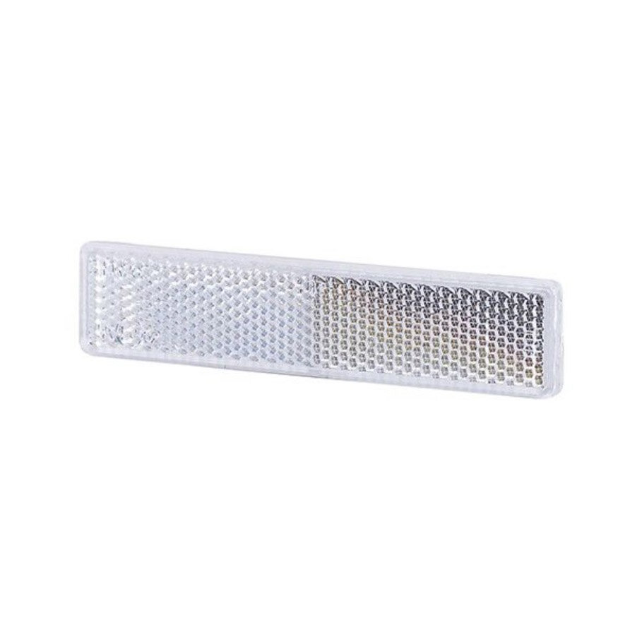 Reflector Rechthoekig Met Plakstrip 103x21mm Wit Reflector Rechthoekig Met Plakstrip 103x21mm Wit