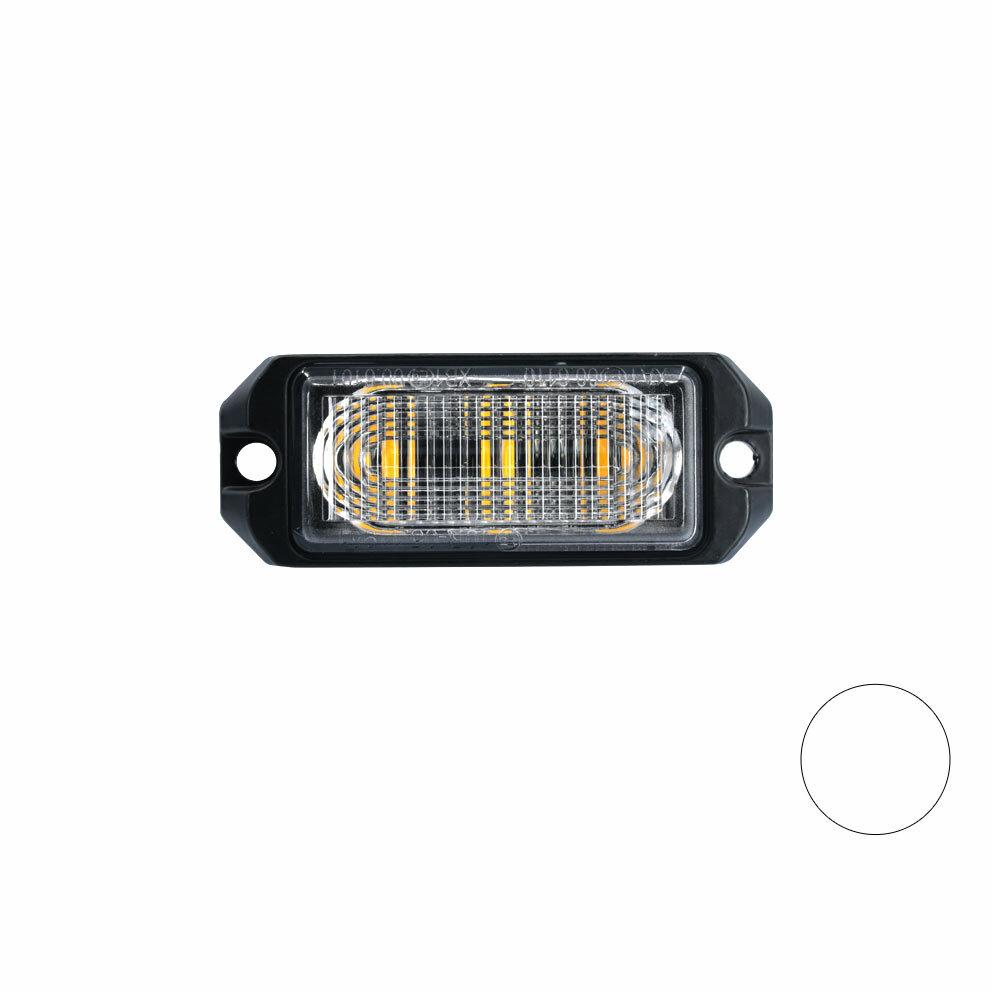 LED flitser 3-voudig ultra flat Wit LED flitser 3-voudig ultra flat Wit