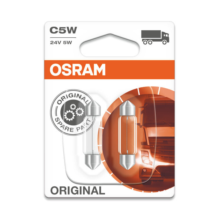 Osram Gloeilamp 24V Original Line C5W, SV8.5-8 2 Stuks Osram Gloeilamp 24V Original Line C5W, SV8.5-8 2 Stuks