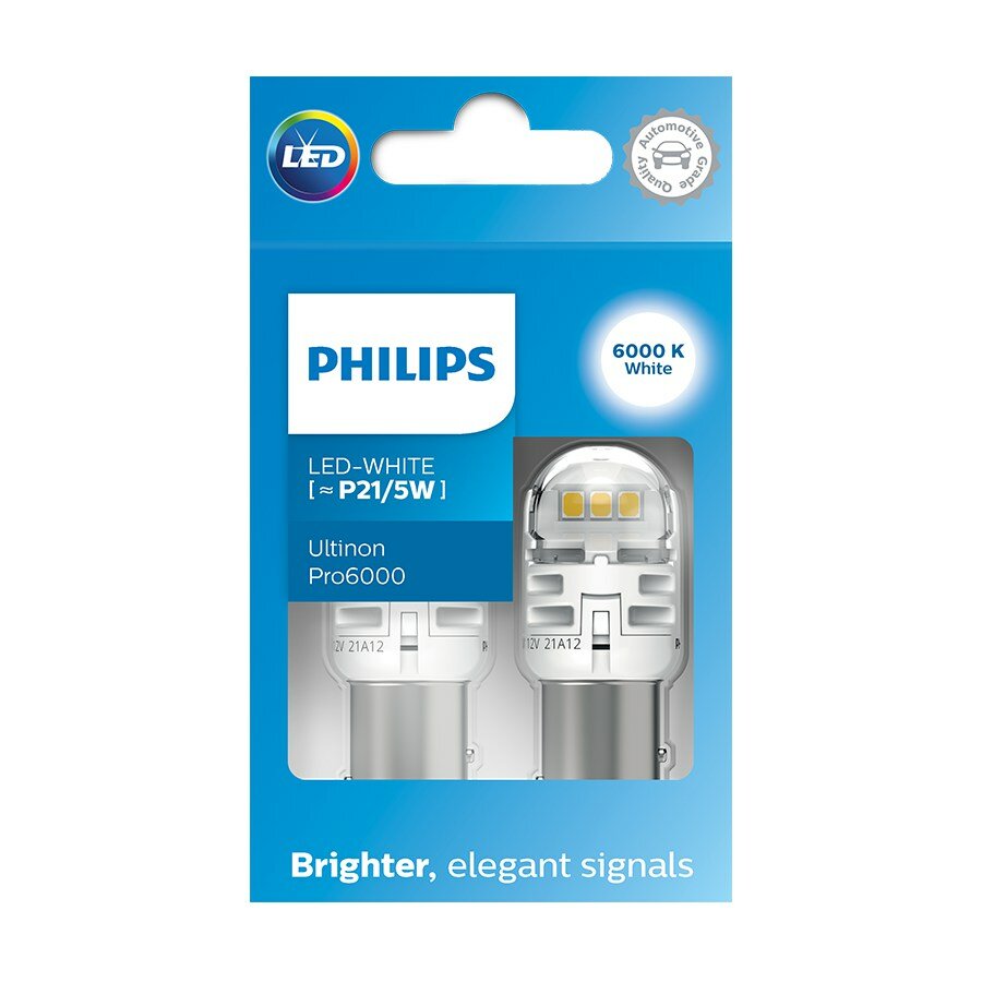 Philips P21/5W LED Retrofit Wit BAY15d 12V 2 Stuks Philips P21/5W LED Retrofit Wit BAY15d 12V 2 Stuks