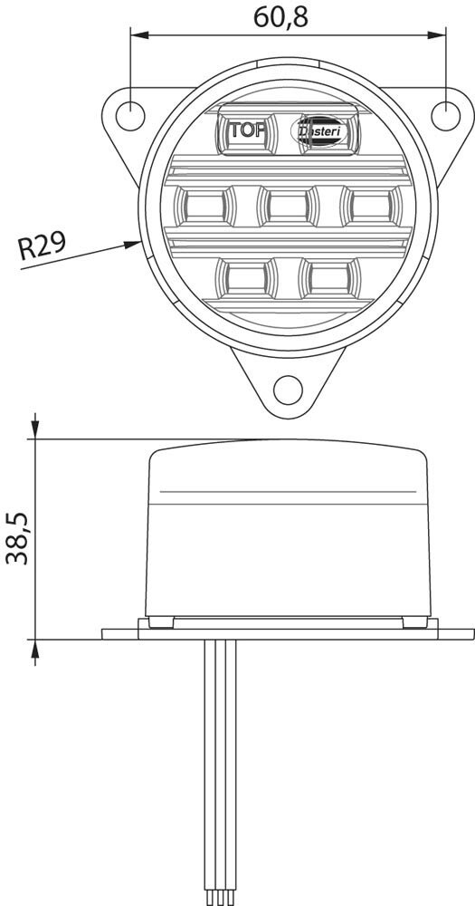 LED Achteruitrijlamp 9-33V