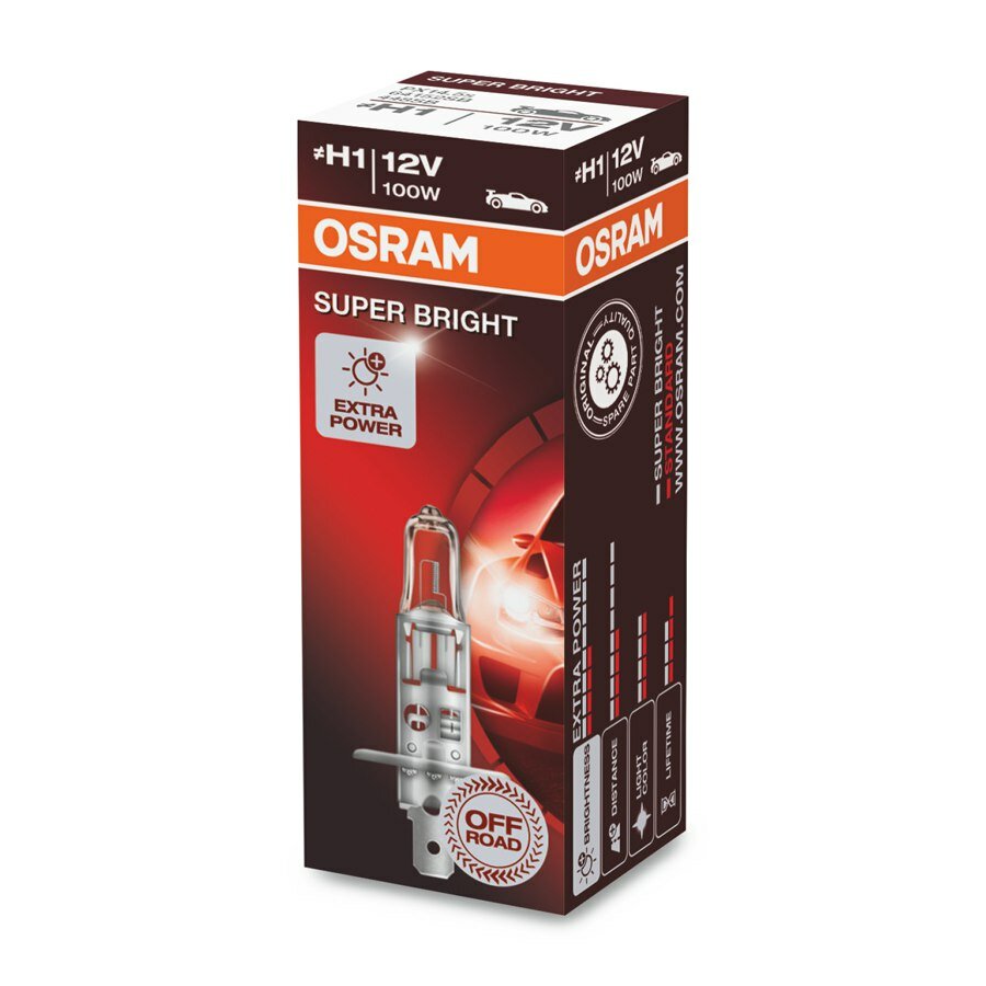 Osram H1 Halogeenlamp 12V 100W Super Bright Premium PX14.5s