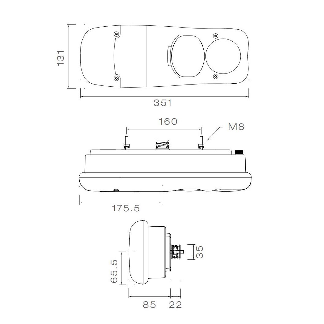 Aspöck Eurofab Achterlicht Links