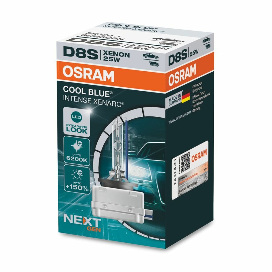 Osram Xenon D8S Cool Blue Intense (NEXT GEN) PK32d-1 Osram Xenon D8S Cool Blue Intense (NEXT GEN) PK32d-1