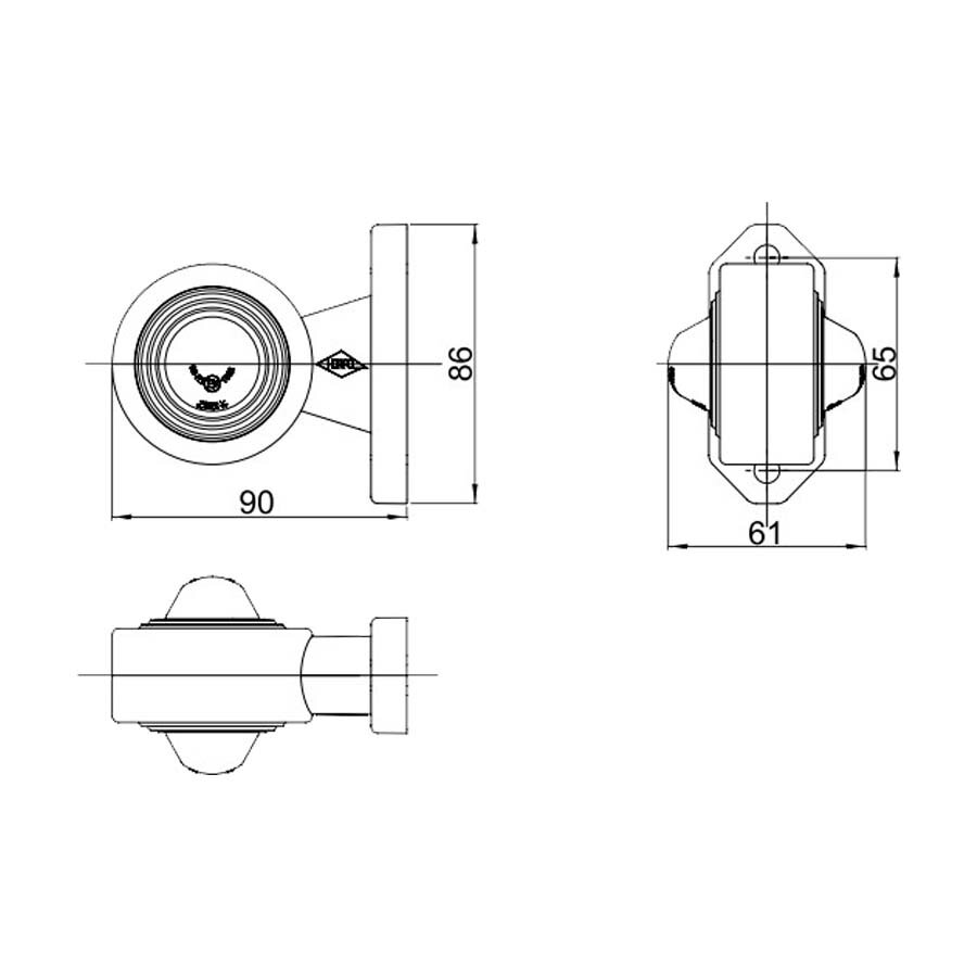 Horpol LED Breedtelamp 2-Functies Kort Model Universeel