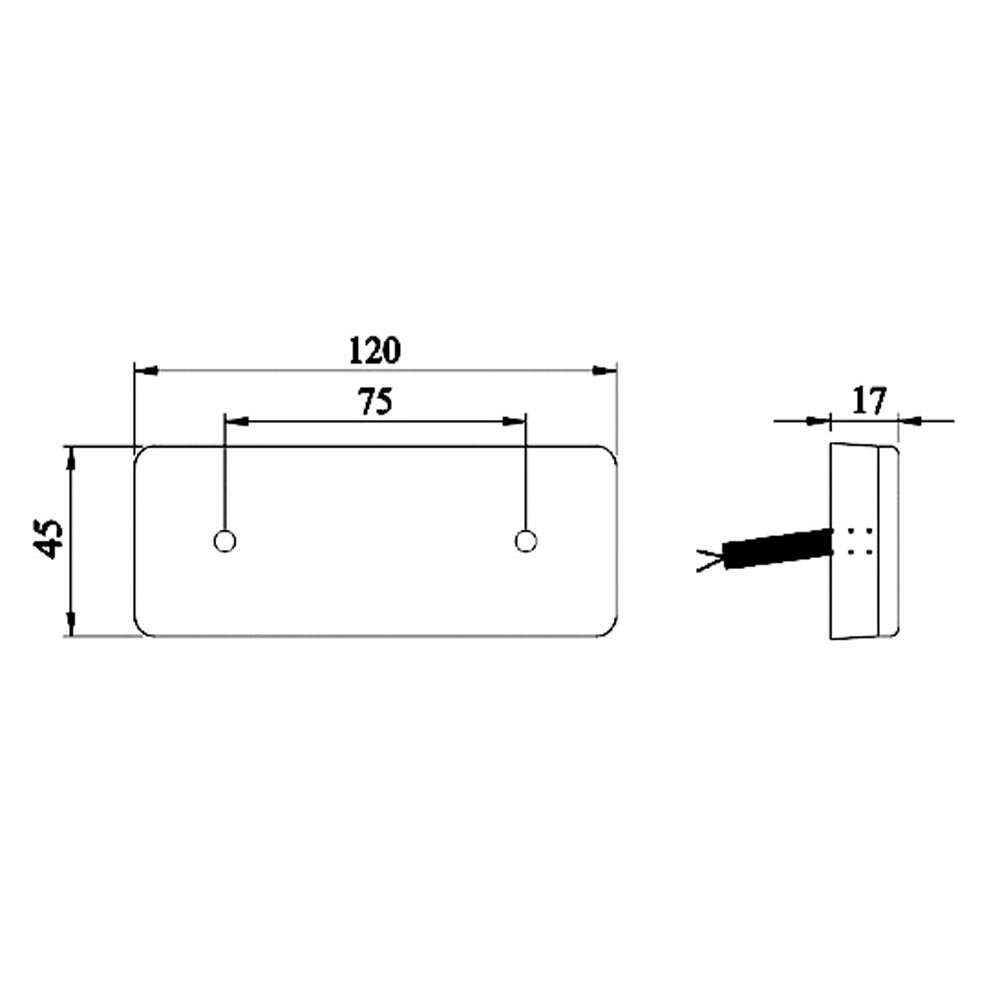 LED Zijmarkering Oranje 10-30V