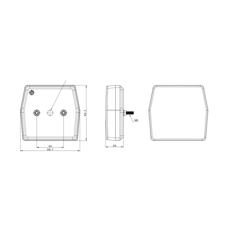 Fristom FT-222 LED Achterlicht 3-Functies 12V Bajonet + Kentekenverlichting