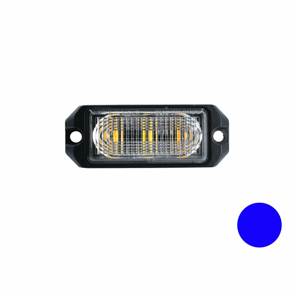 LED flitser 3-voudig ultra flat Blauw LED flitser 3-voudig ultra flat Blauw