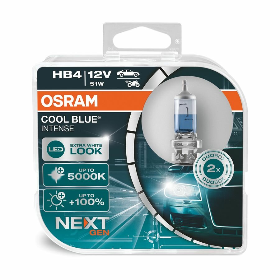 Osram HB4 12V 51W P22d Cool Blue Intense (NEXT GEN) 2 Stuks Osram HB4 12V 51W P22d Cool Blue Intense (NEXT GEN) 2 Stuks