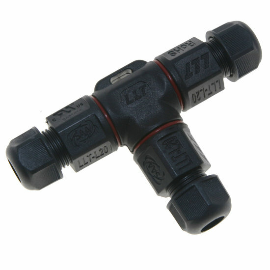 Waterdichte 3-weg Kabelverbinder 2-Aderig Waterdichte 3-weg Kabelverbinder 2-Aderig