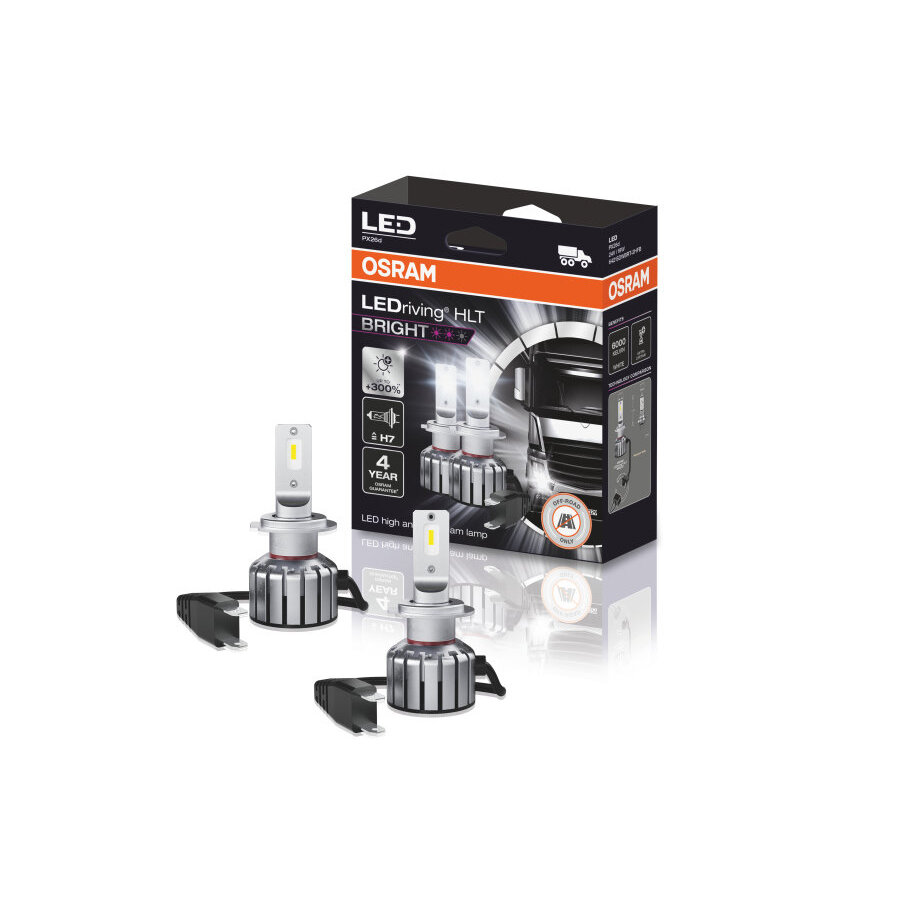 Osram H7 HLT Bright LED Koplamp PX26d Set 24 Volt 2 Stuks