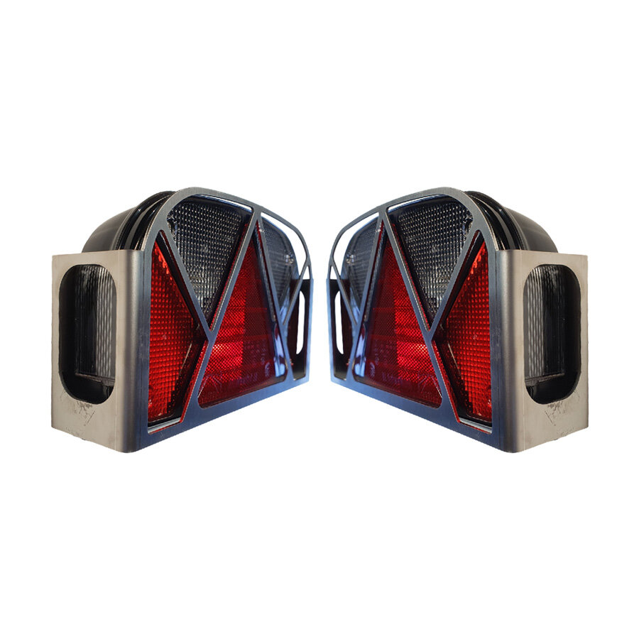 Set RVS Achterlicht Beschermers Voor Aspöck Multipoint 2 Set RVS Achterlicht Beschermers Voor Aspöck Multipoint 2