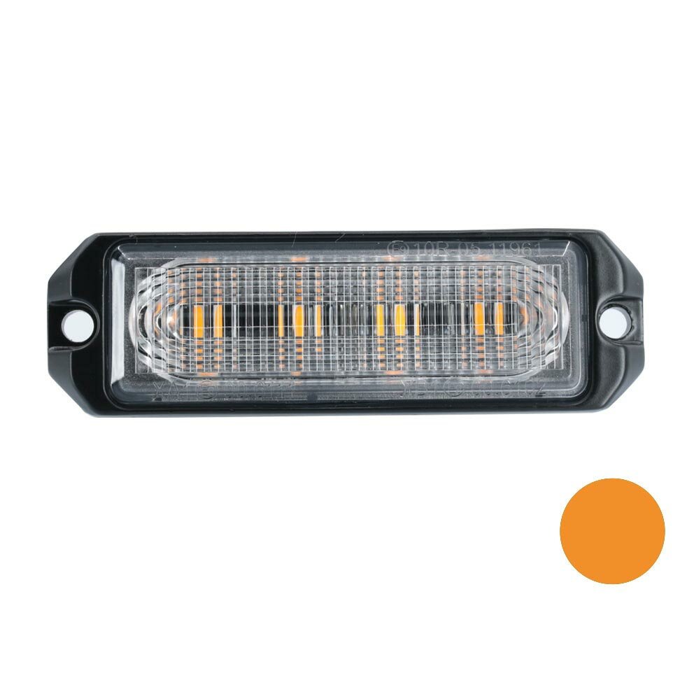 LED flitser 4-voudig ultra flat oranje LED flitser 4-voudig ultra flat oranje