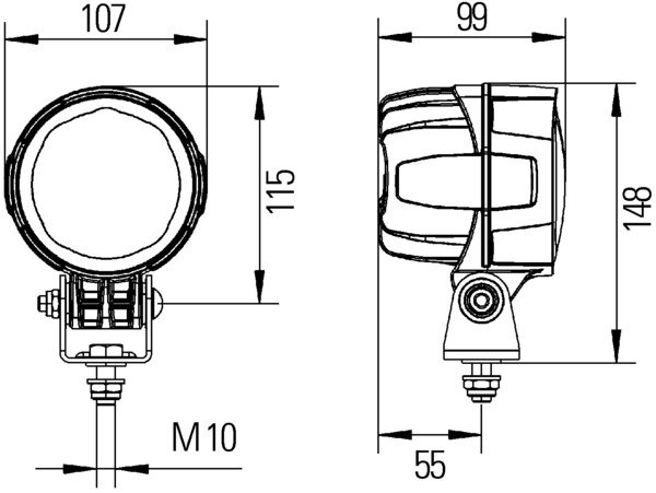 Hella Werklamp M90 led 9-33V verreikend Gen IV | 1G0 996 263-051