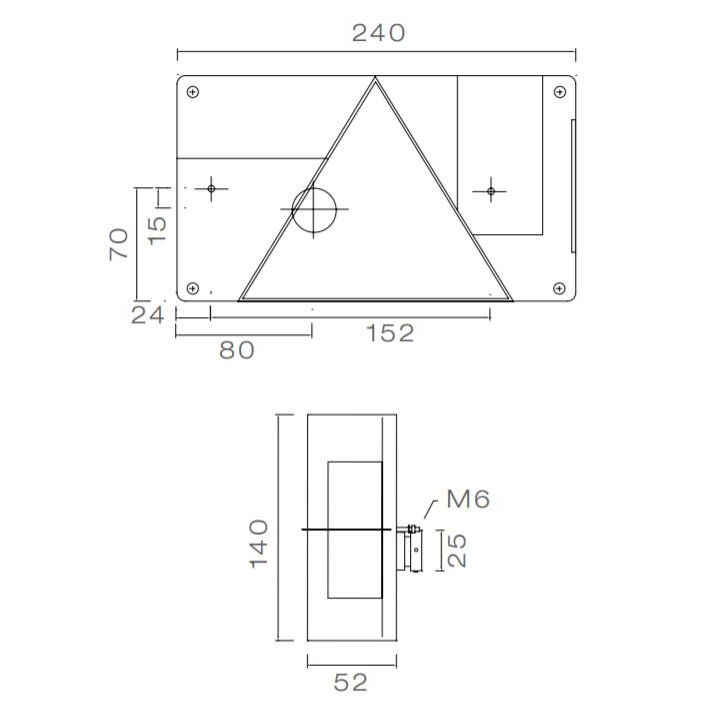 Achterlicht Aspöck Multipoint 1 Links + Mistlamp