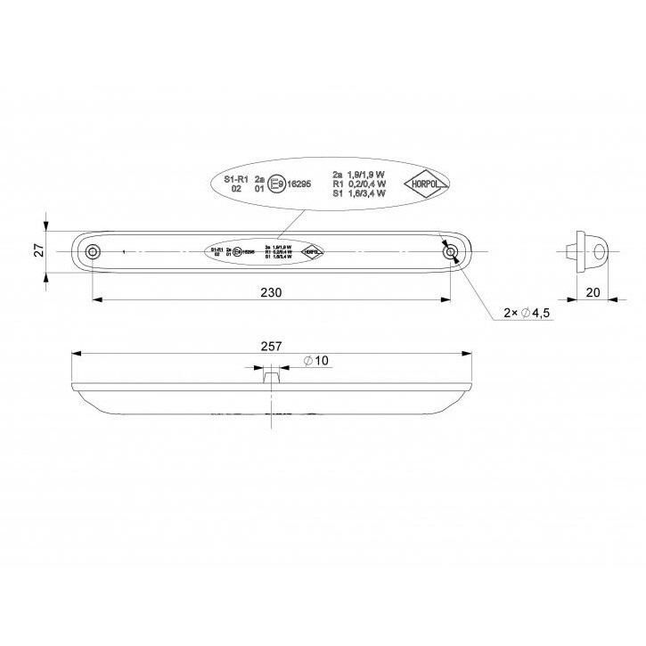 Horpol LED Achterlicht Slim Design LZD 2246