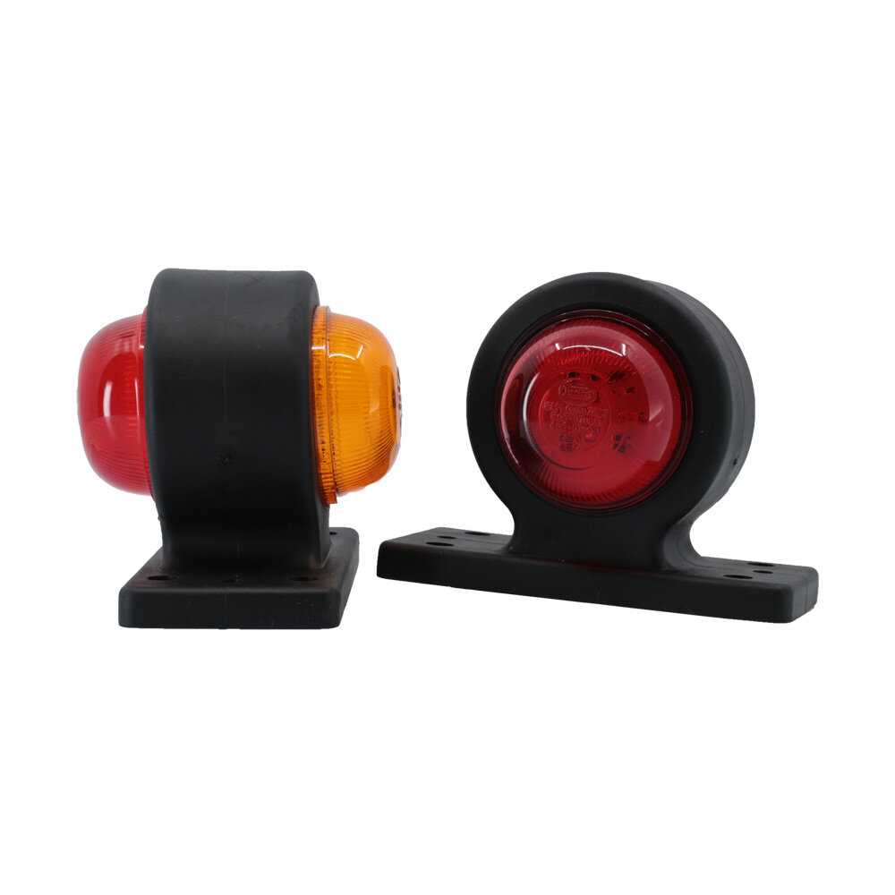 Set LED Breedtelampen kort 10-30V Amber + Rood (set)