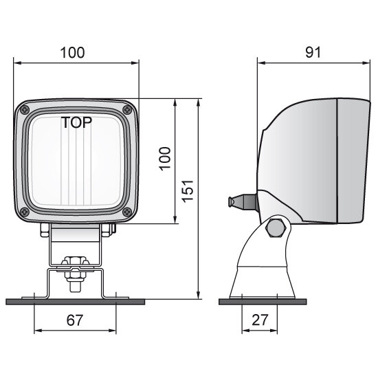 HK1 mistlamp met U-beugel