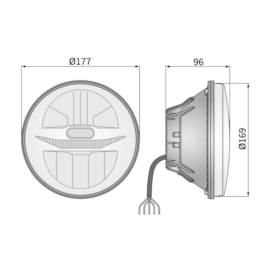 Wesem Ø178mm Inbouw LED Koplamp Rond 7 Inch