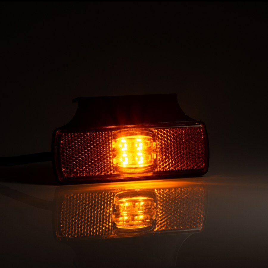 Fristom LED Markeringslamp Oranje + Reflector met Bevestigingsbeugel
