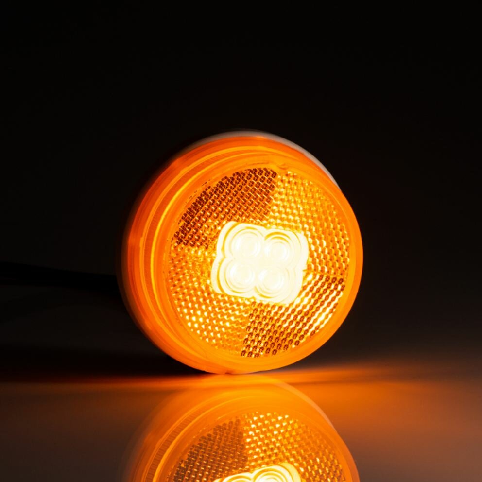 Fristom LED Markeringslamp Rond Oranje + 0,5m Kabel