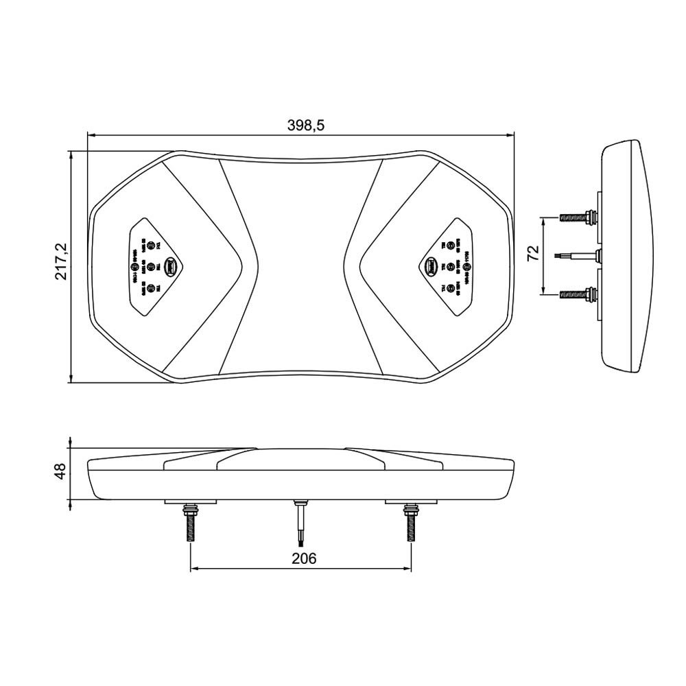 LED Zwaaibalk Magneet Rood