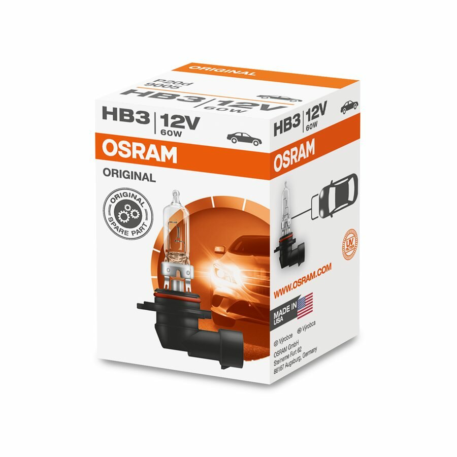 Osram HB3 Halogeenlamp 12V P20d Original Line Osram HB3 Halogeenlamp 12V P20d Original Line