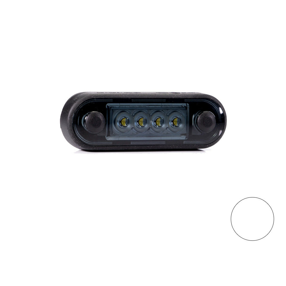 Fristom LED Markeringslamp Wit Dark Look Kort FT-073 Fristom LED Markeringslamp Wit Dark Look Kort FT-073