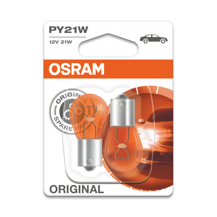 Osram PY21W Gloeilamp 12V BAU15s Original Line 2 Stuks Osram PY21W Gloeilamp 12V BAU15s Original Line 2 Stuks