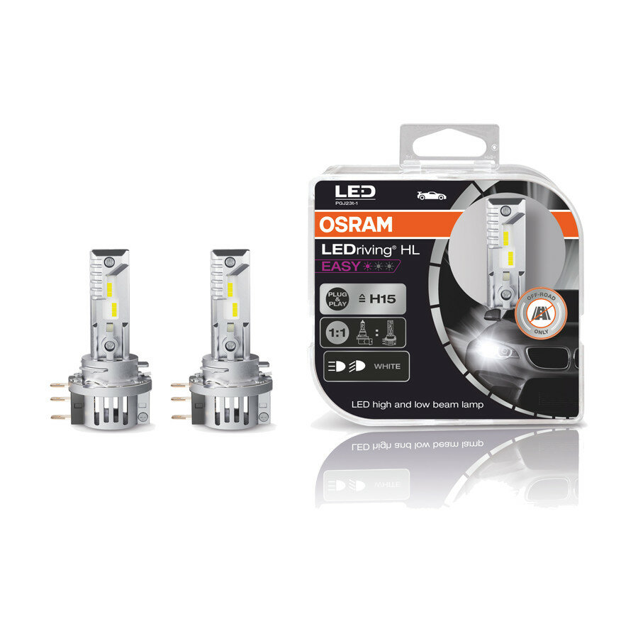 Osram H15 HL Easy LED Koplamp Set 16W PGJ23t-1 12V Osram H15 HL Easy LED Koplamp Set 16W PGJ23t-1 12V