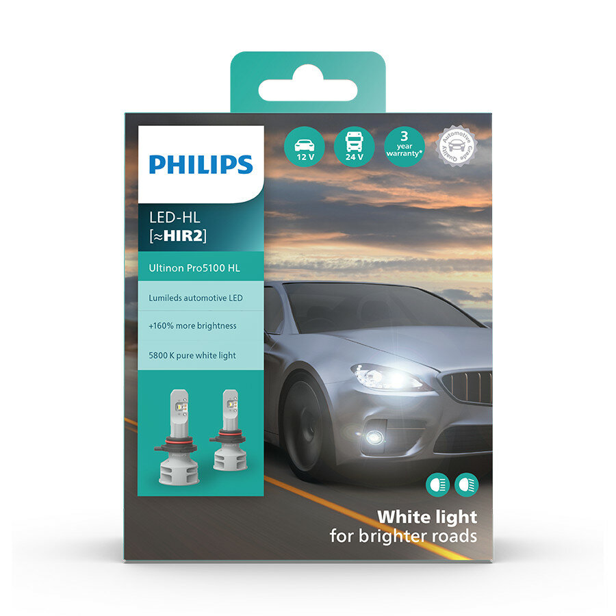 Philips HIR2 LED Koplamp 12-24V 12W 2 Stuks Philips HIR2 LED Koplamp 12-24V 12W 2 Stuks