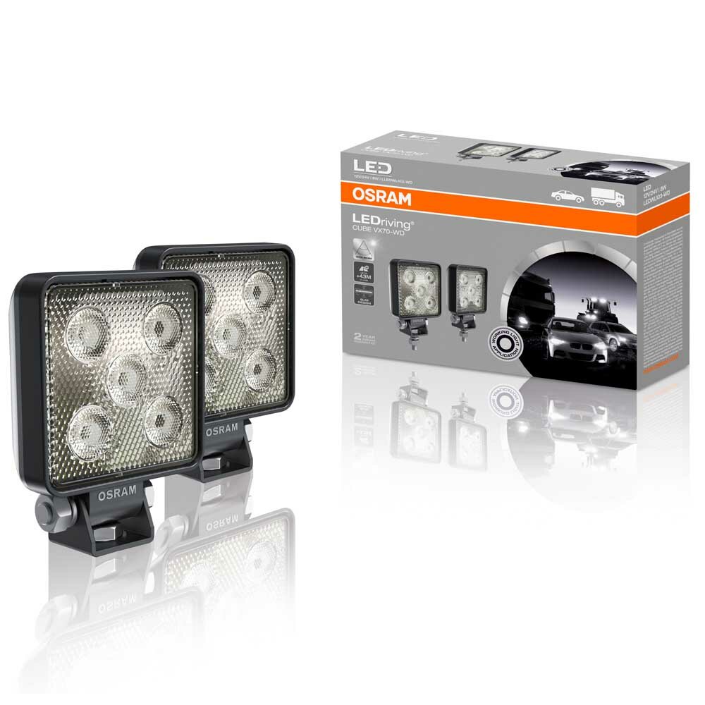 Osram Mini LED Werklamp Vierkant VX70-WD 2 stuks Osram Mini LED Werklamp Vierkant VX70-WD 2 stuks