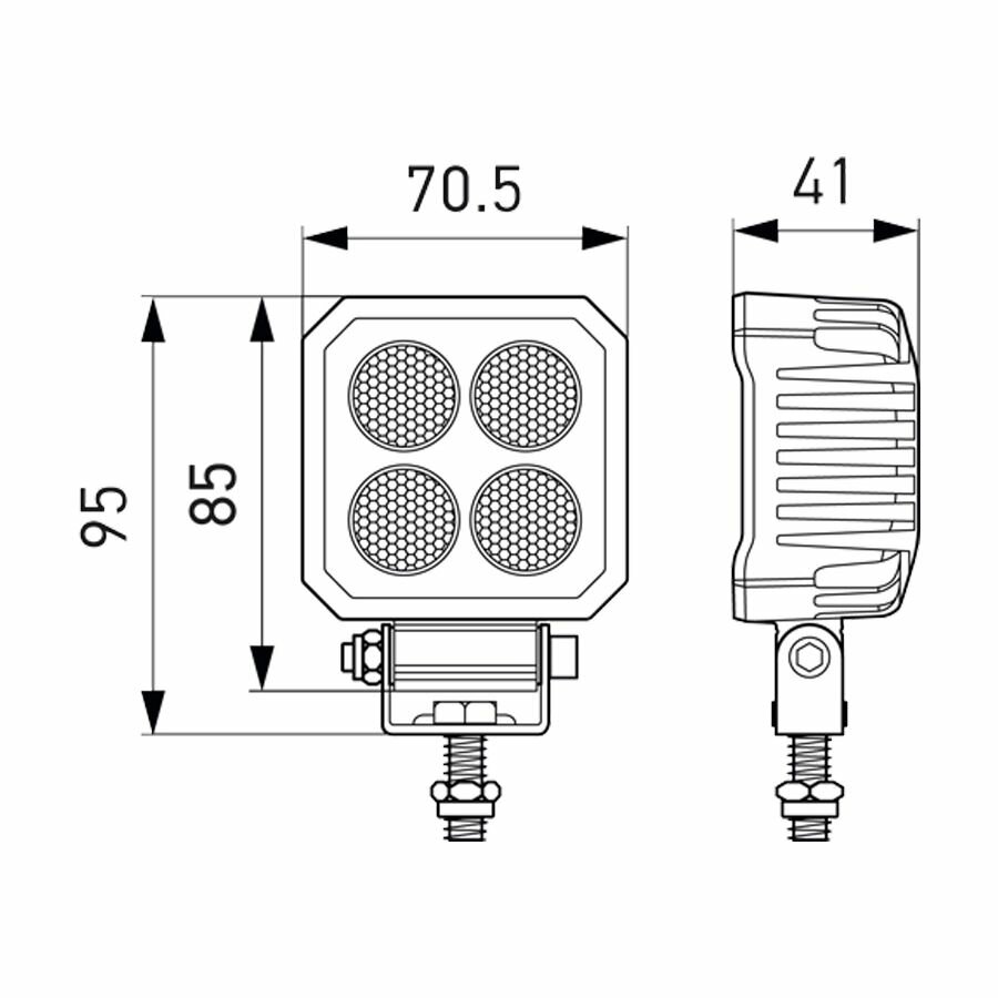 Hella 24W Led Werklamp TS1700 80 cm Kabel | 1GA 357 110-002