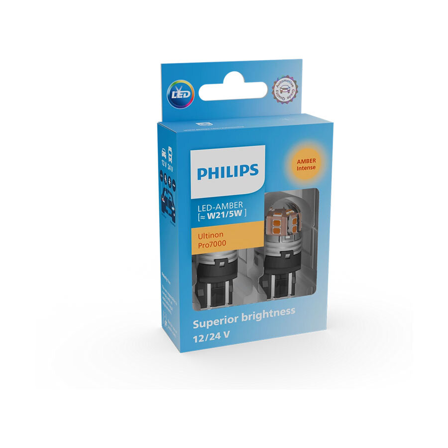 Philips W21/5W LED Retrofit Oranje 12-24V 2 Stuks Philips W21/5W LED Retrofit Oranje 12-24V 2 Stuks