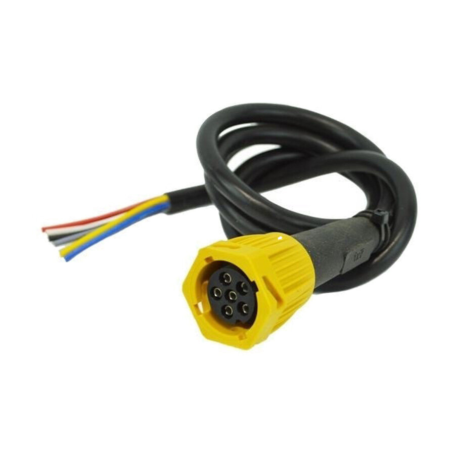 Kabel 6-Polige Bajonet Connector Geel Links 2 Meter Kabel 6-Polige Bajonet Connector Geel Links 2 Meter