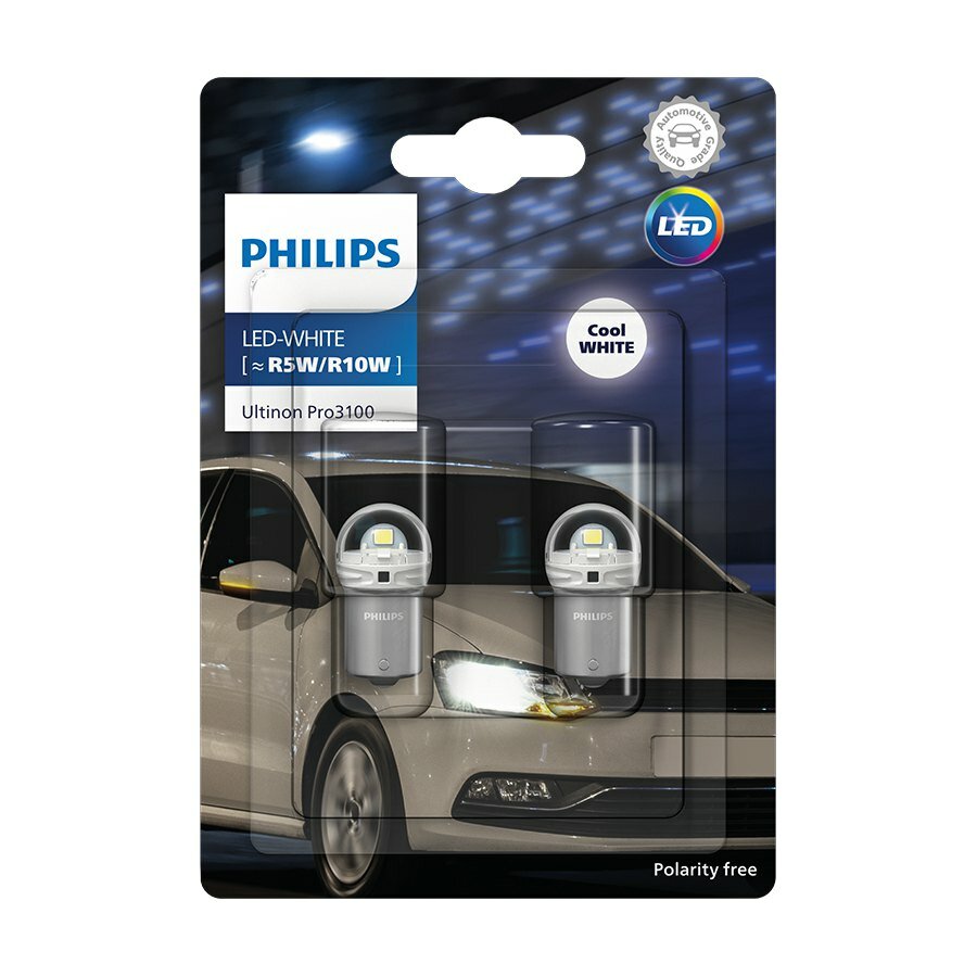 Philips R5W/R10W LED Retrofit  Wit 12V 2 Stuks Philips R5W/R10W LED Retrofit  Wit 12V 2 Stuks