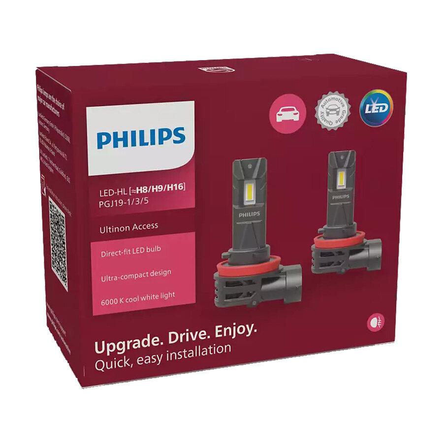 Philips H8/H9/H16 Access LED Mistlamp Set 20W PGJ19-1/3/5 12V Philips H8/H9/H16 Access LED Mistlamp Set 20W PGJ19-1/3/5 12V