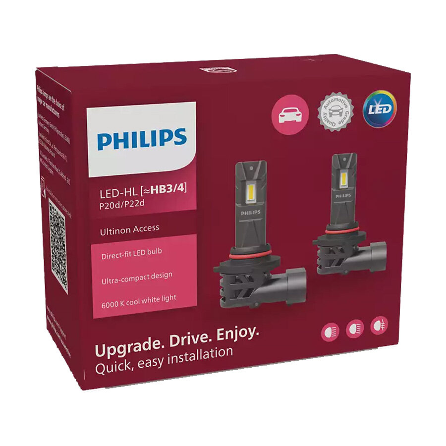Philips HB3/HB4 Access LED Koplamp Set 20W P20d/P22d 12V Philips HB3/HB4 Access LED Koplamp Set 20W P20d/P22d 12V