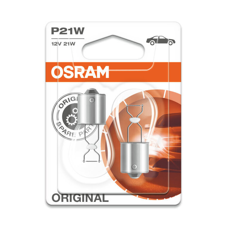 Osram P21W Gloeilamp 12V BA15s Original Line 2 Stuks Osram P21W Gloeilamp 12V BA15s Original Line 2 Stuks