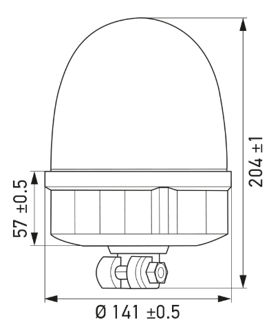 Hella Rotaflash Compact FL LED Zwaailamp DIN-Steun