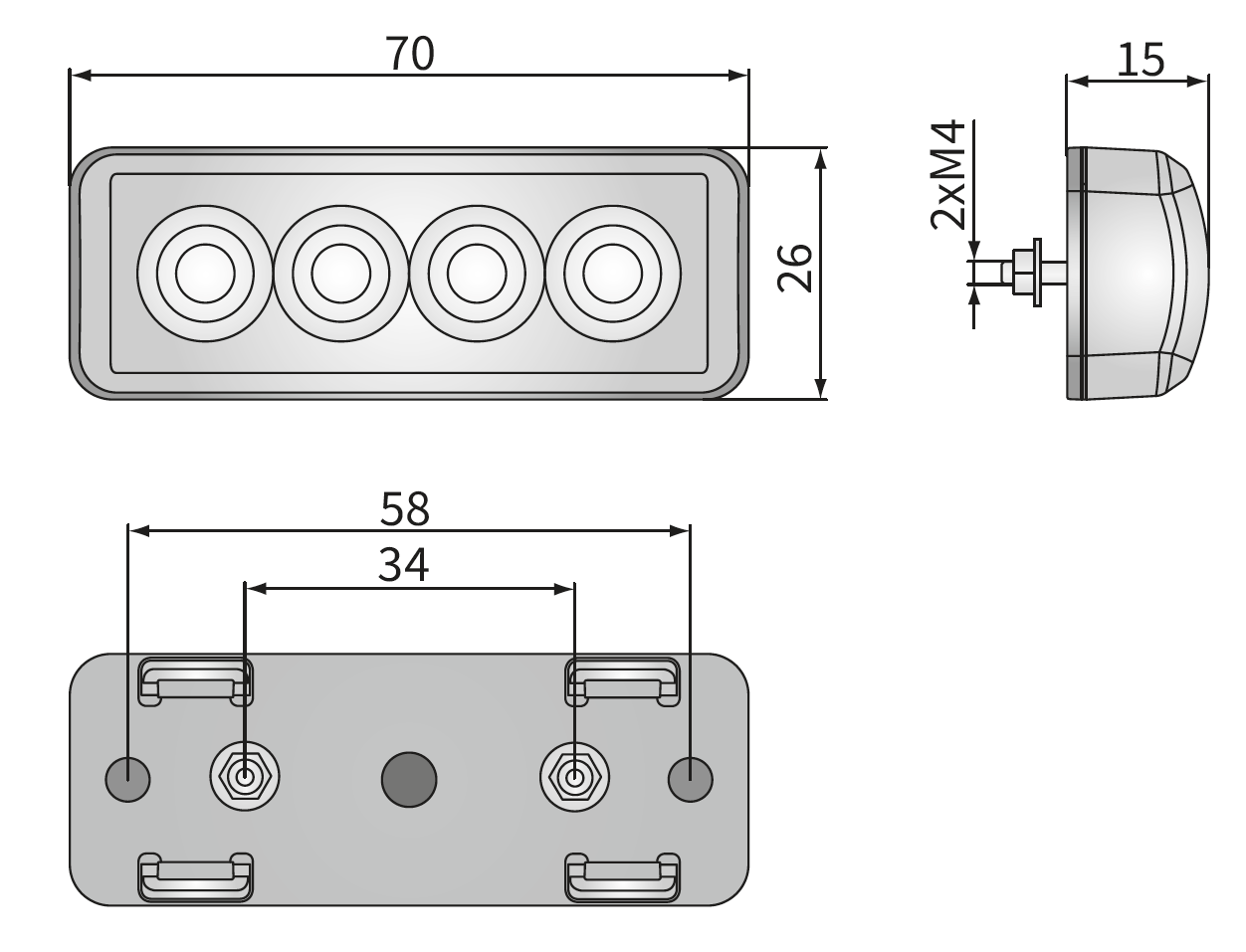 Wesem LED Markeringslamp Oranje | ESP2.60420