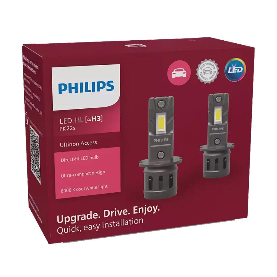 Philips H3 Access LED Koplamp Set 13W PK22s 12V Philips H3 Access LED Koplamp Set 13W PK22s 12V